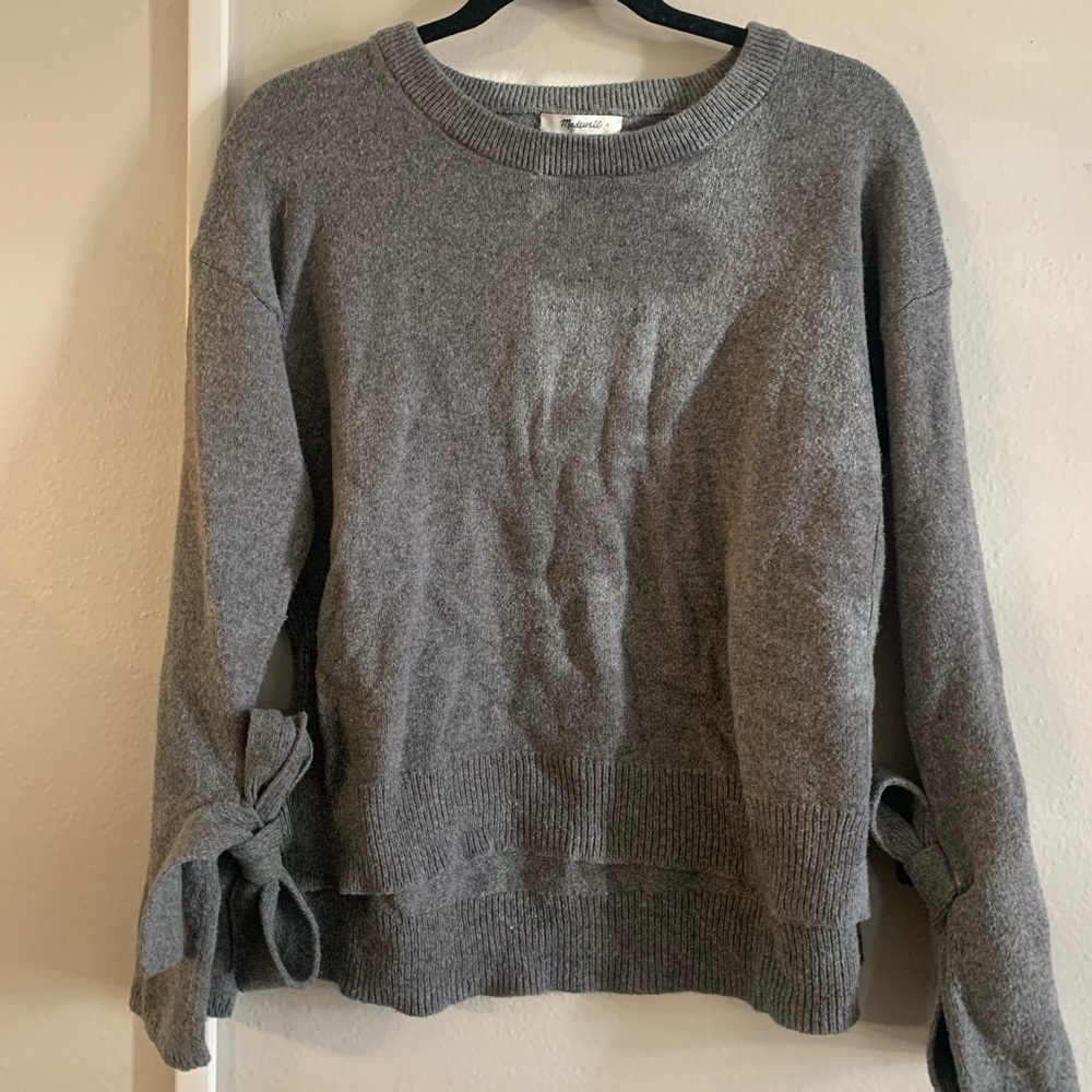 Madewell Classic Romantic Bell sleeve Gray Sweater